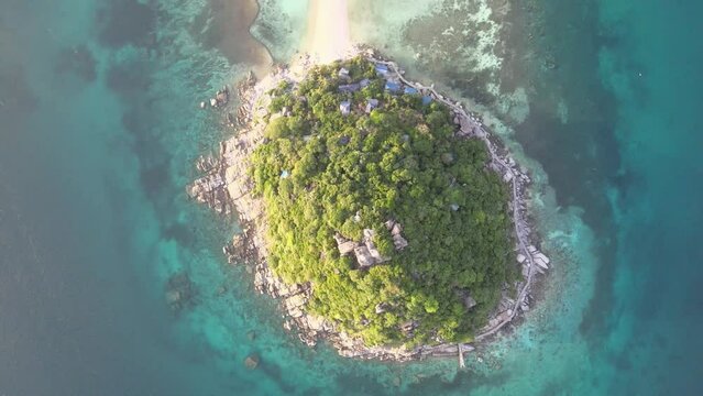 Aerial views of scenic Koh Tao Island in Thailand