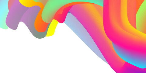 Modern abstract graphic element. Dynamic colored shapes and lines. Gradient abstract banner with flowing liquid shapes. Template for logo design, flyer or presentation. Vector.