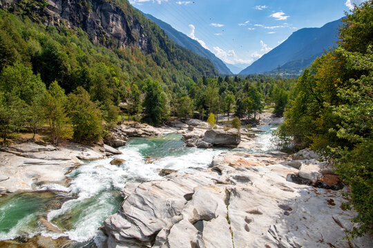 The torrent of Marmitte dei Giganti, Valle Antigorio, Dommodossola, Piedmont, Italy