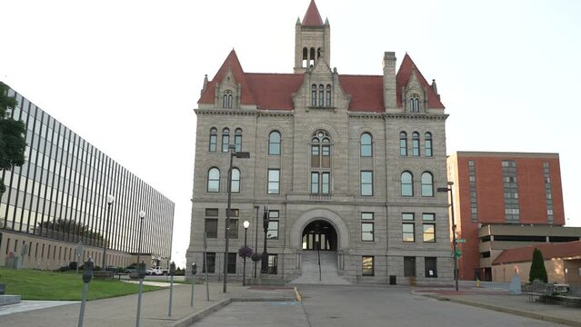 Historic Wood County courthouse in Parkersburg, West Virginia, WV.