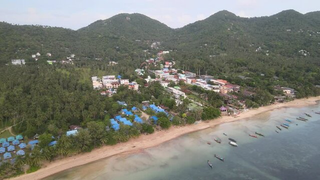 Aerial views of scenic Koh Tao Island in Thailand