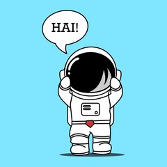 Astronaut Cartoon Illustration 1