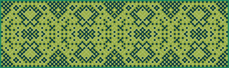 Multicolor truchet tiling connections illustration