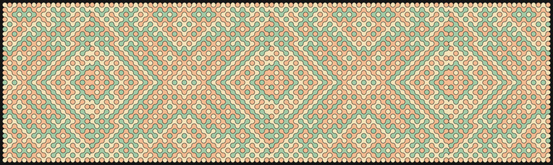 Multicolor truchet tiling connections illustration