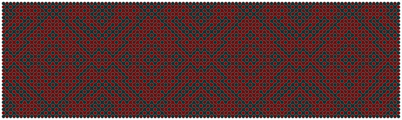 Multicolor truchet tiling connections illustration