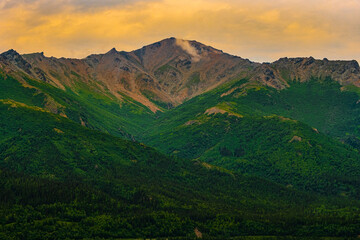 Sunset from Sugarloaf Mountain,, Denali NP, Denali AK © Claire