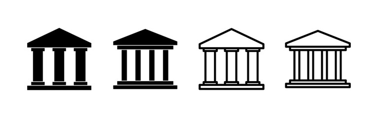 Bank icon vector. Bank sign and symbol, museum, university
