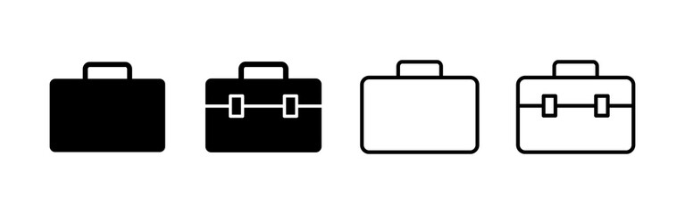 Briefcase icon vector. suitcase sign and symbol. luggage symbol.