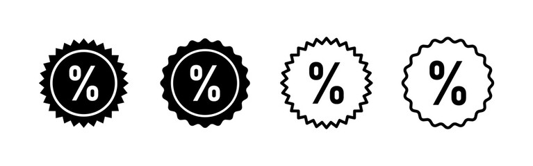 Discount icon vector. Discount tag sign and symbol