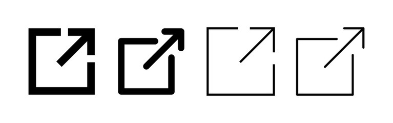 External link icon vector. link sign and symbol. hyperlink symbol