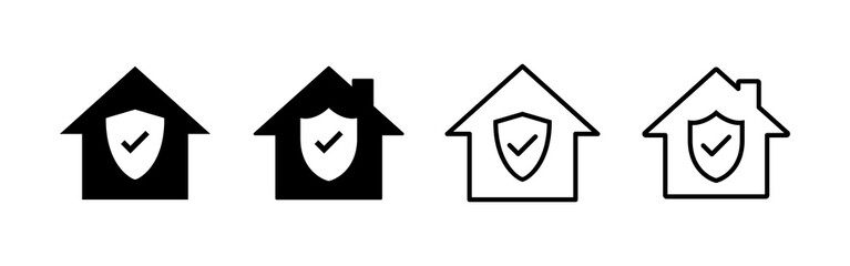 home insurance icon vector. home protection sign and symbol