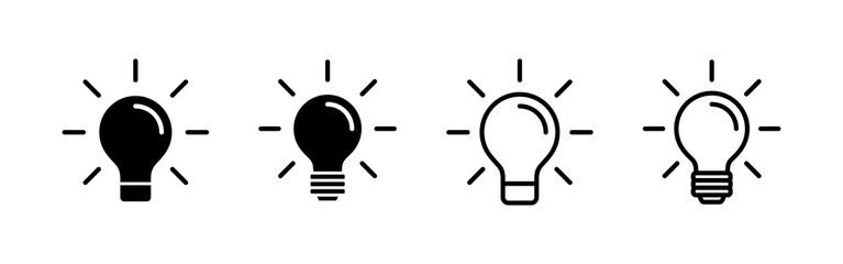 Lamp icon vector. Light bulb sign and symbol. idea symbol.