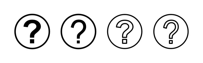 Question icon vector. question mark sign and symbol