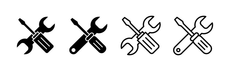 Repair tools icon vector. tool sign and symbol. vectorting icon. Wrench and screwdriver. Service