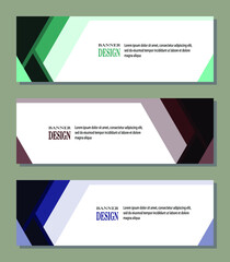 Set of Corporate web banner design template.