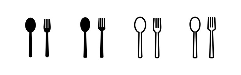 spoon and fork icon vector. spoon, fork and knife icon vector. restaurant sign and symbol