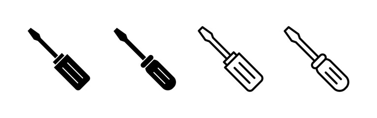 Screwdriver icon vector.tools sign and symbol