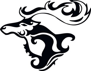 Deer - Wild Animals - Logo Animal Vector, Animal Silhouette Stencil