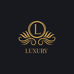 luxury letter template logo.logo for boutique,wedding,hotel,jewelry etc.premium vector design