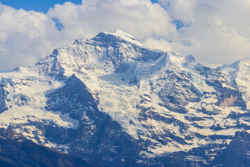 Naklejka premium View of Jungfrau mountain from Harder Kulm viewpoint, Switzerland