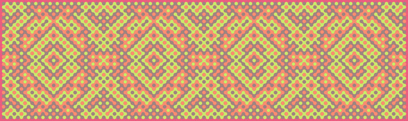 Multicolor truchet tiling connections illustration