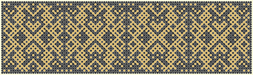 Multicolor truchet tiling connections illustration