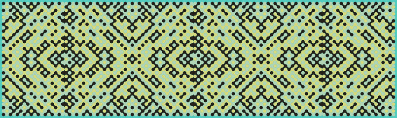 Multicolor truchet tiling connections illustration