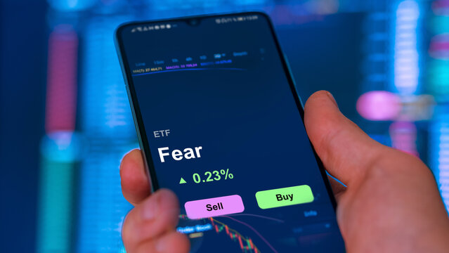 Invest In Fear ETF, An Investor Buys Or Sell An Etf Fund.