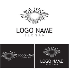 Fototapeta premium Fireworks Logo Template vector symbol