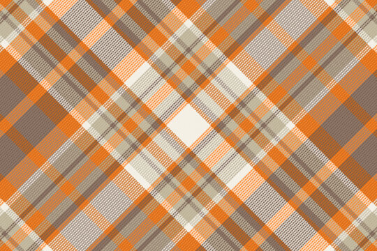 Tartan plaid pattern with texture and warm color. Vector illustration.