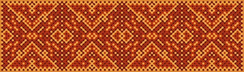 Multicolor truchet tiling connections illustration