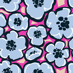 Hand drawn minimal abstract organic shapes patterns. Collage contemporary print. Fashionable template for design. Vector illustration