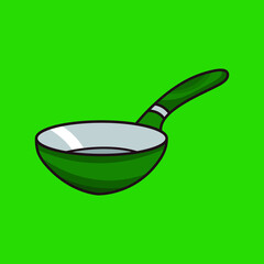 frying pan illustration, Pan cartoon set icon