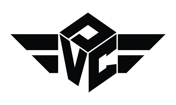 DVC three letter gaming logo in polygon cube shape logo design vector template. wordmark logo | emblem logo | monogram logo | initial letter logo | sports logo | minimalist logo | typography logo |