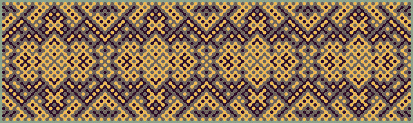 Multicolor truchet tiling connections illustration