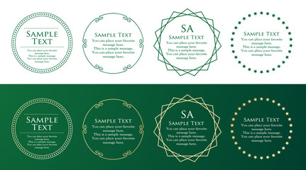 オシャレなフレーム。デザインテンプレート。ゴージャスな額のセット。