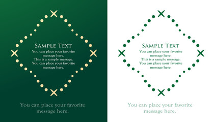 オシャレなフレーム。デザインテンプレート。ゴージャスな額のセット。