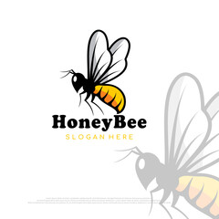 Honey bee logo template