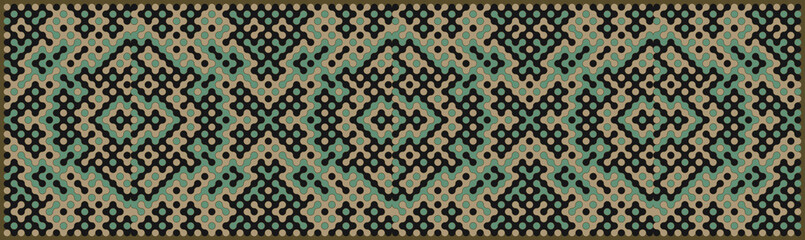 Multicolor truchet tiling connections illustration