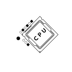 CPU (central processing unit) icons  illustration.design inspiration  Vector template.