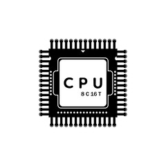 CPU (central processing unit) icons  illustration.design inspiration  Vector template.