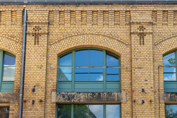 Facade of the old factory hall