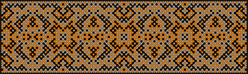 Multicolor truchet tiling connections illustration