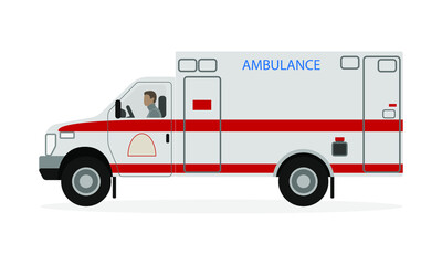 Ambulance on a white background