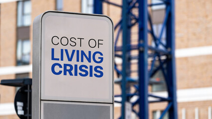 Cost of Living Crisis in a city setting under construction