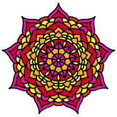 Colorful Mandala background, Decorative round ornaments. Anti-stress mandala patterns.