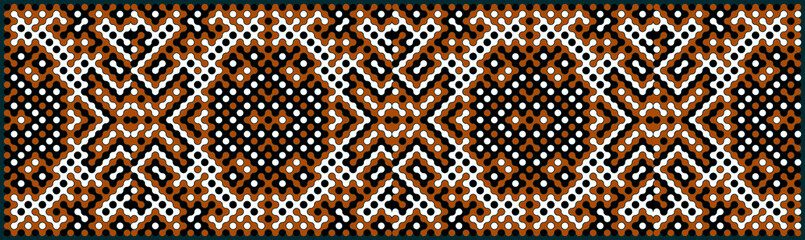 Multicolor truchet tiling connections illustration