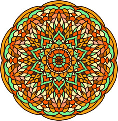 Colorful Mandala background, Decorative round ornaments. Anti-stress mandala patterns.