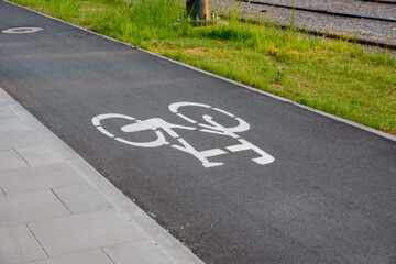 Symbol roweru. Droga dla rowerów. 