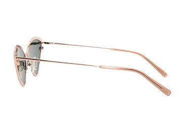 Cat eye Sunglasses luxury fashion polarized green shades with rosegold metal frame designer...
